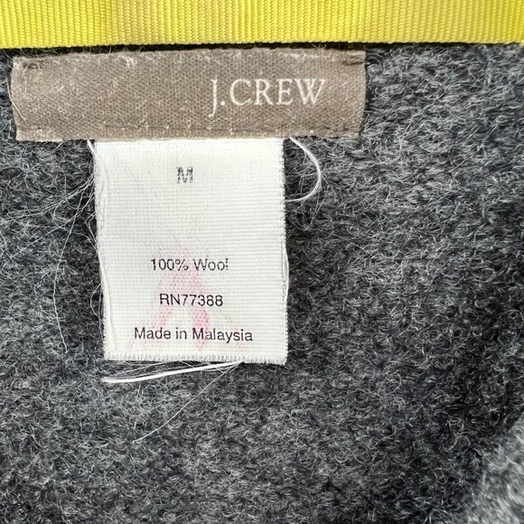 J Crew Womens Wool Peacoat Jacket Medium Gray Double Breasted Classic Minimalist - Picture 5 of 8